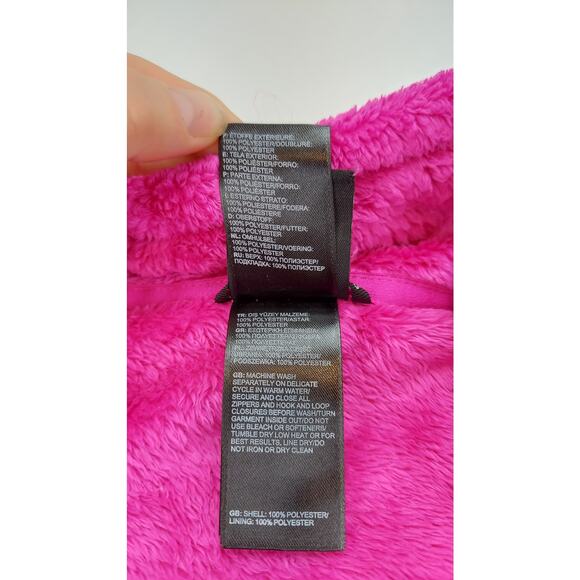 The North Face Women's Fuschia Fuzzy Soft Fleece Full Zip Jacket Size Large - Picture 5 of 9